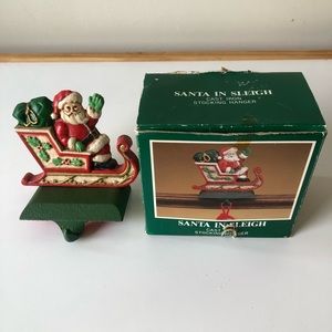 Midwest Importers of Cannon Falls Cast Iron Stocking Holder/Hanger - Santa